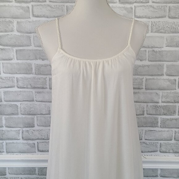 Love Riche White Tank Slip Dress Lace Edge NEW S Romantic Fairycore Coquette - Picture 2 of 9